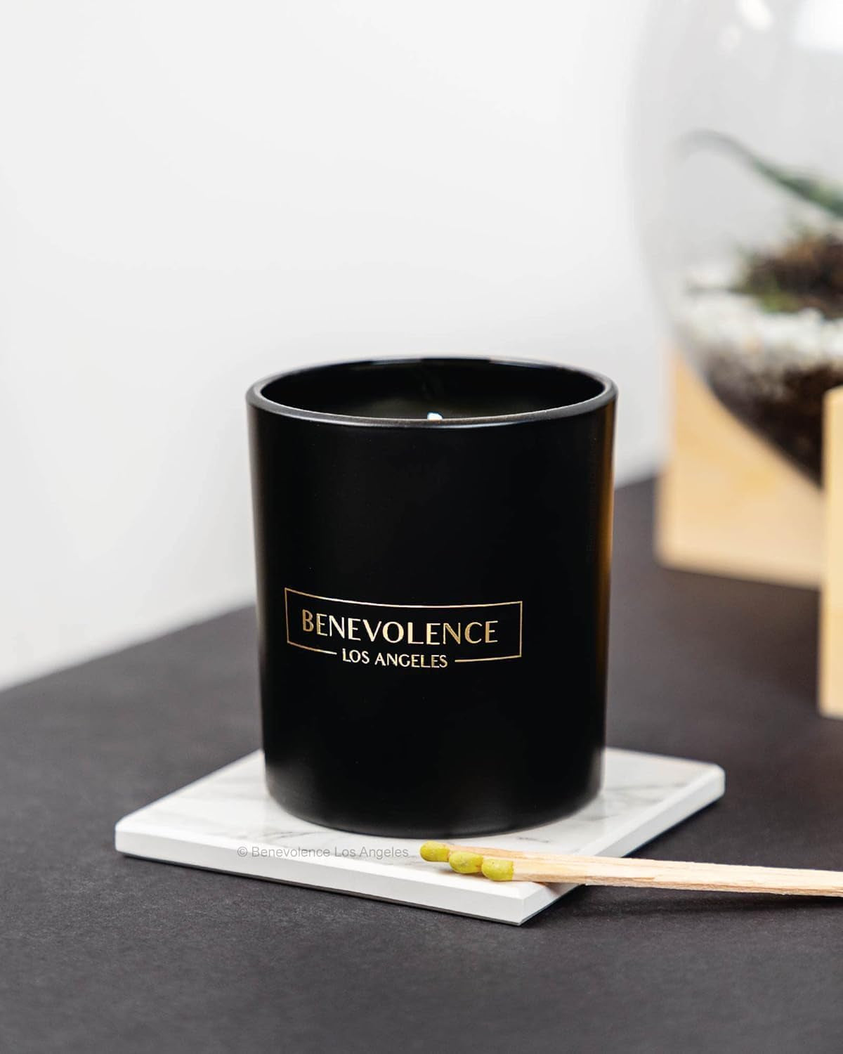 Bergamot & Jasmine Scented Candle | Soy Candles, Black Candle for Home | Gifts for Women and Men | Home Fragrance | Aromatherapy | 8Oz, 45 Hour Burn - Jasmine