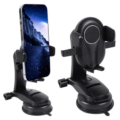 Car Phone Holder Mount, Dashboard Phone Mount for Car, Adjustable Rotating Phone Holder with Suction Cup Mount, Suction Base and Pop up Button, Fits Phones up to 6.5”