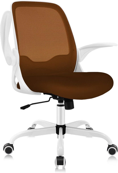 Office Chair, Ergonomic Desk Chair, Breathable Mesh Computer Chair, Comfy Swivel Task Chair with Flip-Up Armrests and Adjustable Height