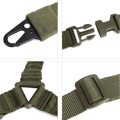 Heavy Duty Tactical Single Point Gun Rifle Sling Adjust & Quick Detach QD Buckle